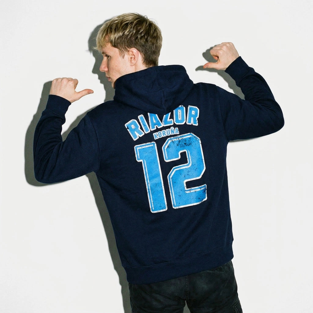 Riazor 12 Koruña Sudadera con Capucha